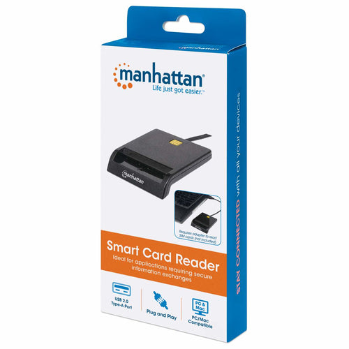 Smart Card Reader Manhattan 102049 USB-A 12Mbps External Windows Mac