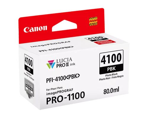 Canon LUCIA PRO II PFI-4100 80ml Photo Schwarz Tintenpatrone für professionellen Druck