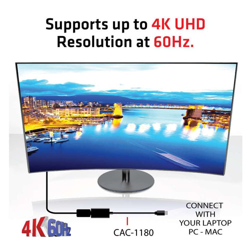 CLUB3D Mini DisplayPort 1.4 auf HDMI 2.0b aktiver Adapter - Schwarz - Kabel Gender Changer