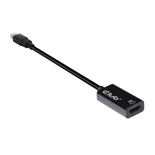 CLUB3D Mini DisplayPort 1.4 auf HDMI 2.0b aktiver Adapter - Schwarz - Kabel Gender Changer