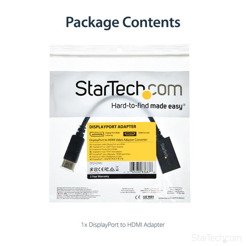 StarTech.com DP2HDMI2 video cable adapter
