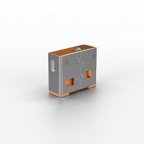 USB Port Blocker Pack of 10 - Lindy Type-A Orange ABS