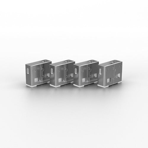 USB Port Blocker Pack of 10 White Type-A ABS