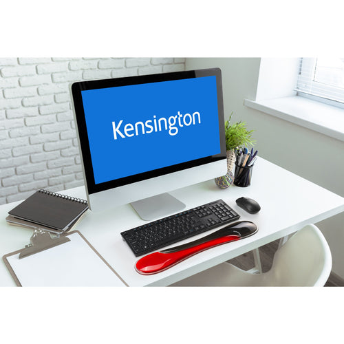 Kensington Slim Duo Gel Handgelenkauflage, Rot, TPU, 490 mm x 95 mm