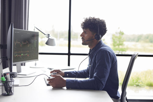 HP Poly EncorePro 310 kabelgebundenes Mono-USB-A-Headset – TAA-konformes Büro-/Callcenter-Zubehör