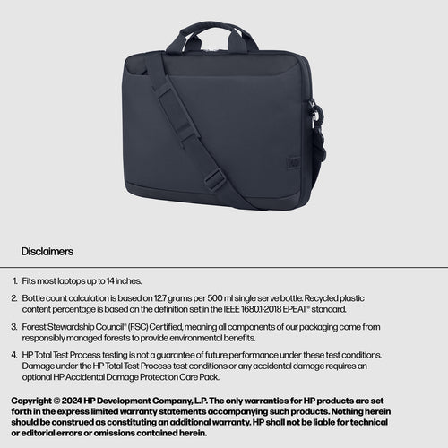 HP Everyday 14 Odyssey Gray Laptop Briefcase