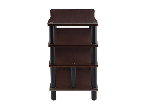 4 Tier Audio Stand XL Monoprice MDF Steel Wood Espresso