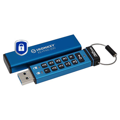 USB-Flash-Laufwerk Kingston IronKey Keypad 200 32 GB FIPS 140-3 AES-256 verschlüsselt