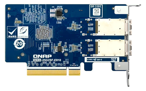 25Gbps PCI Express Network Card QNAP QXG-25G2SF-E810 Internal Wired Fiber