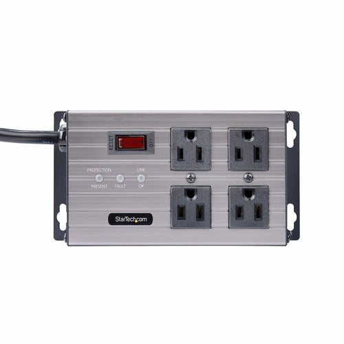 Industrial Power Strip 4-Outlet PDU 125V 15A Surge Protection Mountable