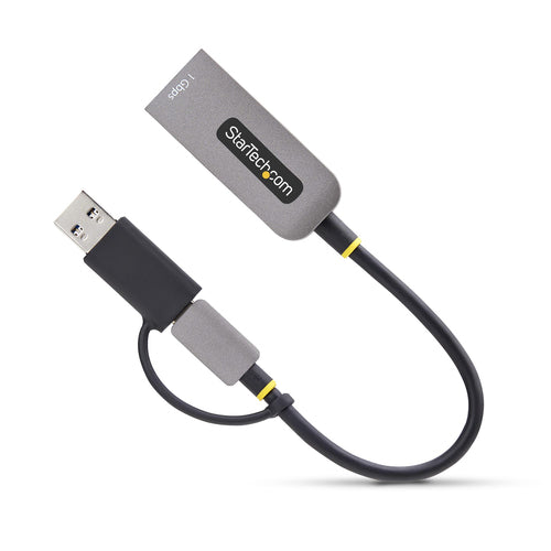 USB-C-auf-Ethernet-Adapter mit USB-A-Dongle 10/100/1000Mbit/s-Gigabit-Netzwerkkarte