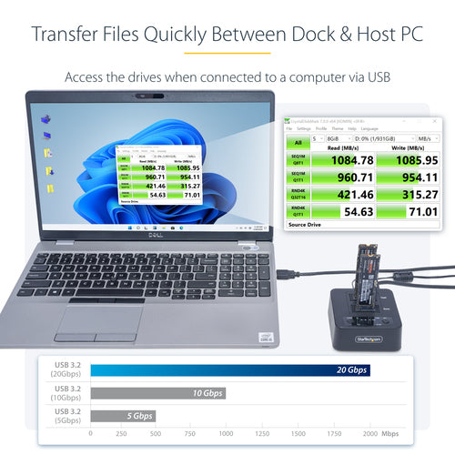 M.2 NVMe Drive Duplicator 1:1 USB 3.2 Cloner 90GBpm