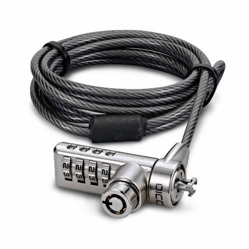 DICOTA Cable Lock 2m Steel Combination Lock Black Stainless Steel