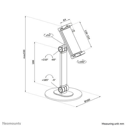 Neomounts DS15-540WH1 tablet security enclosure