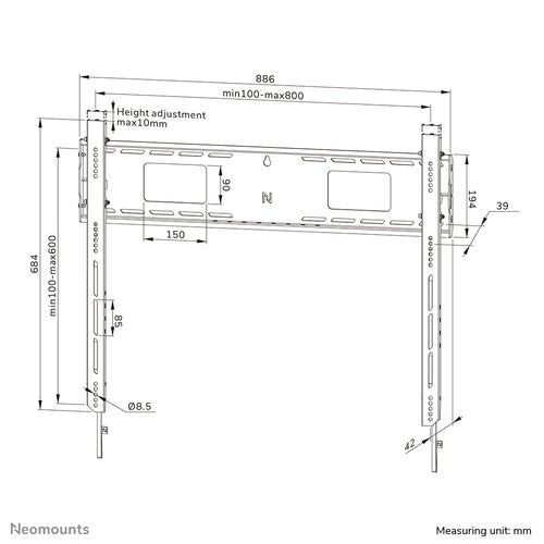 Neomounts WL30-750BL18 TV mount/stand