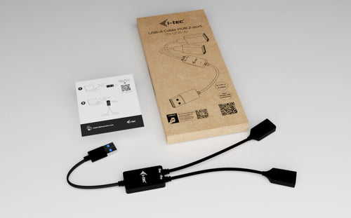 i-tec USB-A Cable HUB 2 port (2x USB-A) USB cable