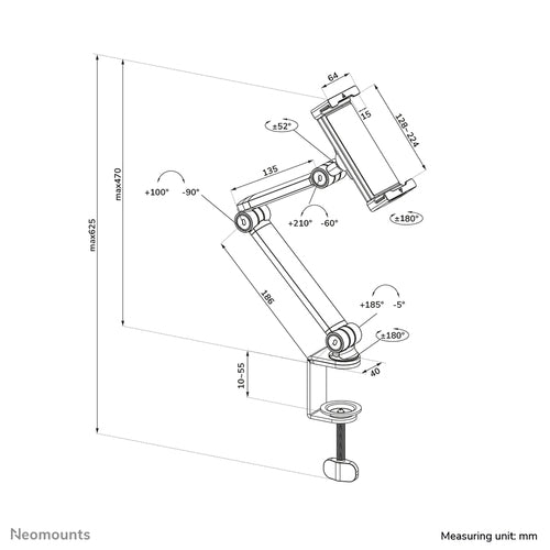 Neomounts DS15-545BL1 tablet security enclosure
