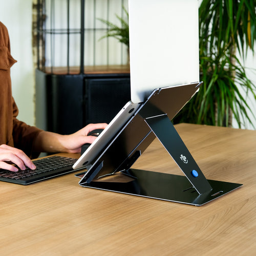 R-Go Tools R-Go Riser Duo Laptop Stand - Black, Adjustable for 10-22 Inch Screens