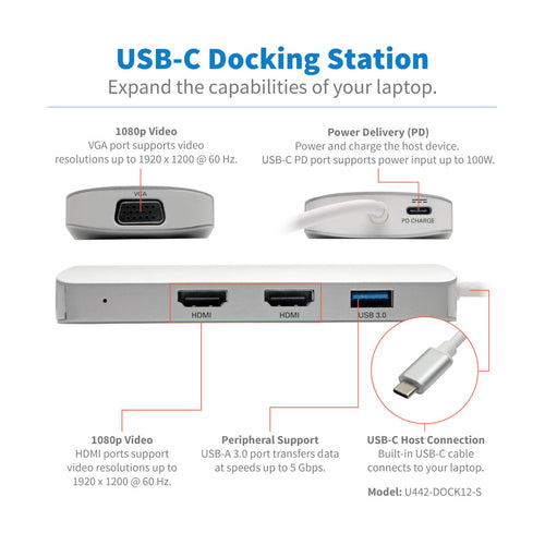 Tripp Lite U442-DOCK12-S laptop dock/port replicator