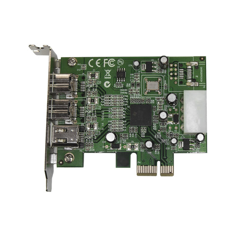 3 Port Low Profile PCIe 1394 FireWire Card Adapter StarTech.com