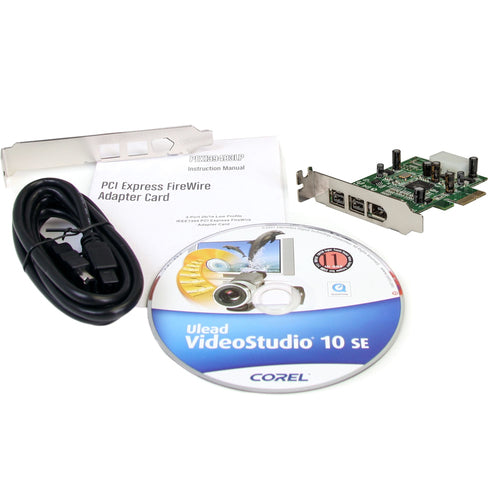 3 Port Low Profile PCIe 1394 FireWire Card Adapter StarTech.com