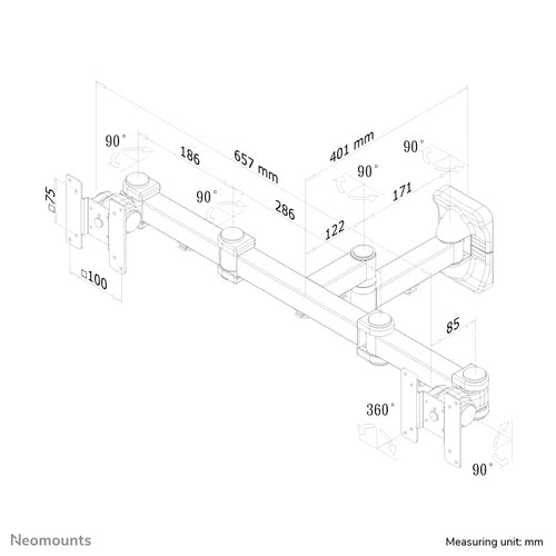 Neomounts FPMA-W960D TV mount/stand