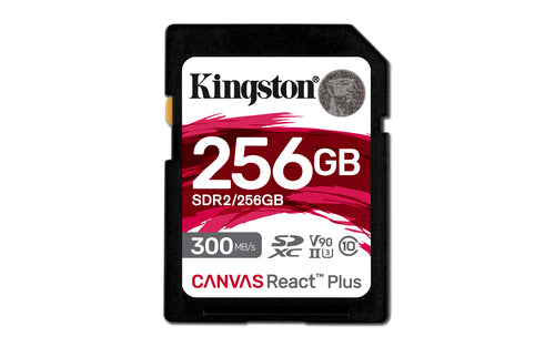 Kingston Technology Canvas React Plus 256GB SDXC UHS-II – Hochgeschwindigkeits-Speicherkarte für Full HD/4K/8K