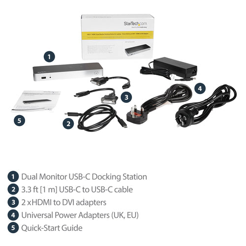 StarTech.com MST30C2HHPDU laptop dock/port replicator