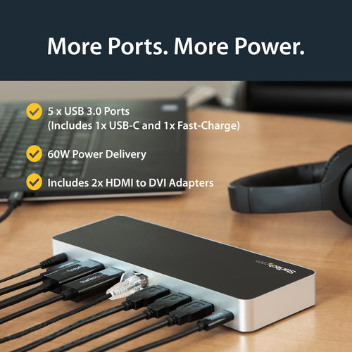 StarTech.com MST30C2HHPDU laptop dock/port replicator