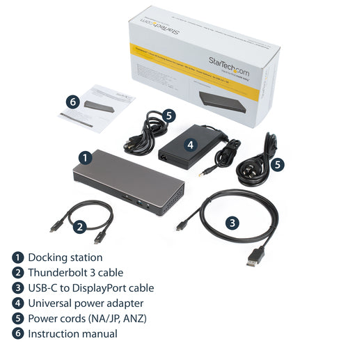 StarTech.com TB3DOCK2DPPD laptop dock/port replicator