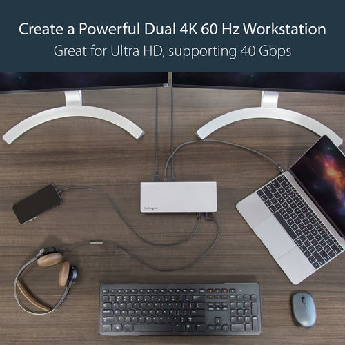 StarTech.com TB3DOCK2DPPD laptop dock/port replicator