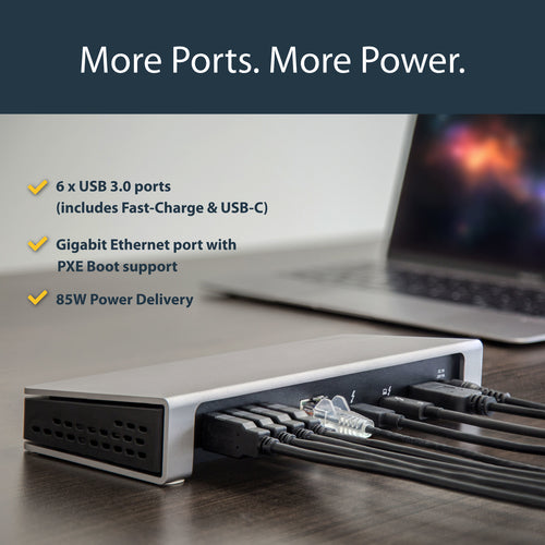 StarTech.com TB3DOCK2DPPU laptop dock/port replicator