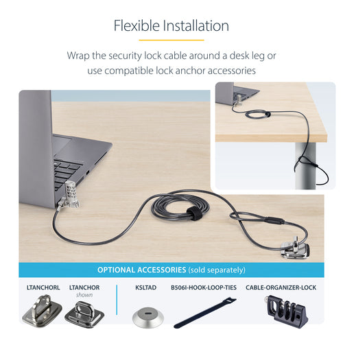 StarTech.com UNIVCS25-LAPTOP-LOCK cable lock
