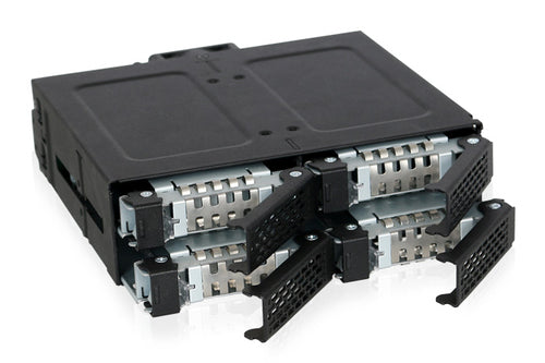 5.25 Inch Icy Dock HDD Cage 2.5 Inch Black Metal