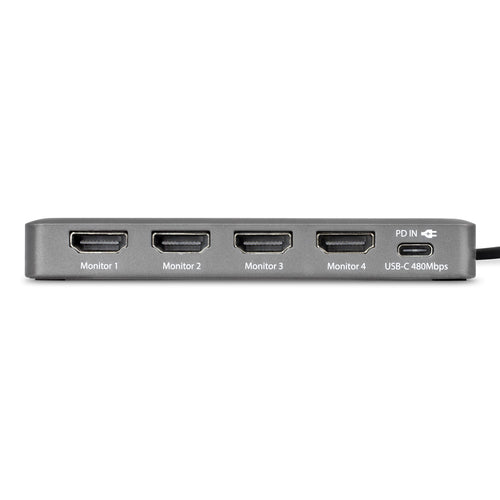 USB-C Quad-Monitor-Adapter 4K 60Hz für Laptop mit 140W PD