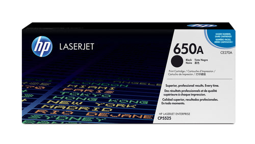 HP 650A Original LaserJet Tonerkartusche, Schwarz – 13.500 Seiten – CE270A