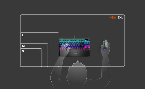 Gaming Mouse Pad Steelseries QcK 3XL Large Non-Slip Fabric Black