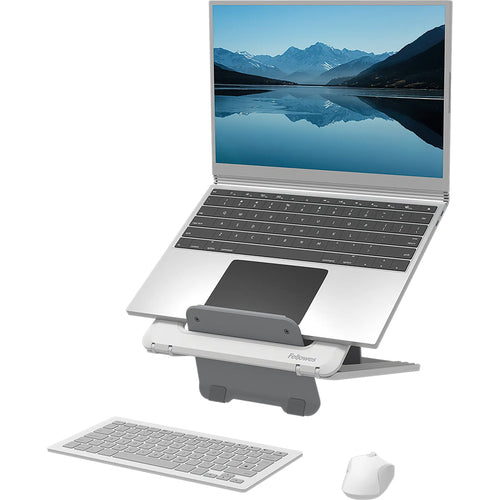Fellowes Breyta Laptopständer – Weiß, höhenverstellbar, 14 Zoll kompatibel