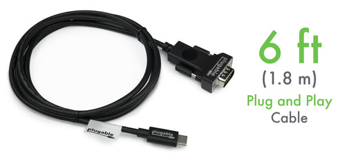 Plugable Technologies USBC-VGA-CABLE video cable adapter