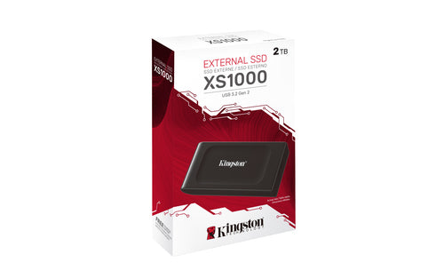 Externe USB 3.2 Gen 2 Portable Solid State Drive 2TB Kingston XS1000 1050MB/s