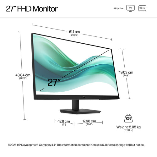 HP Series 3 Pro 27 inch FHD Monitor - 327pf computer monitor