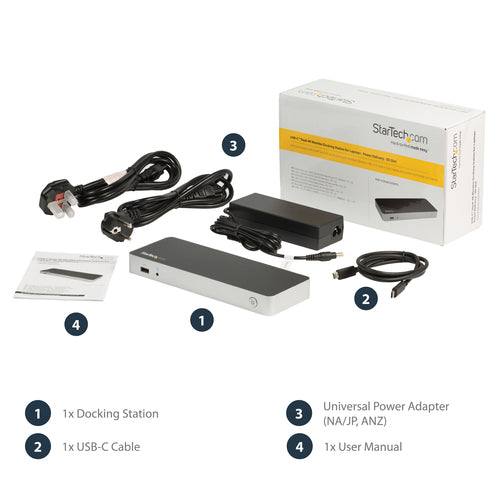 StarTech.com DK30CHDDPPD laptop dock/port replicator