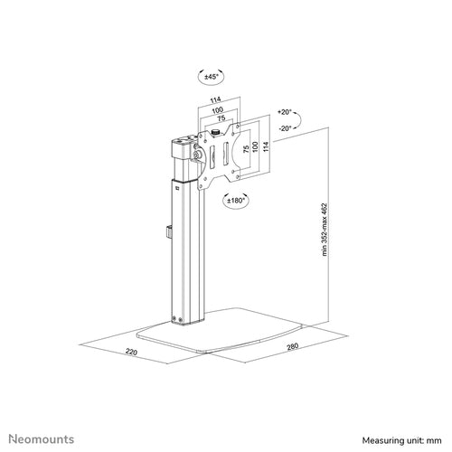 Neomounts FPMA-D865BLACK monitor mount / stand