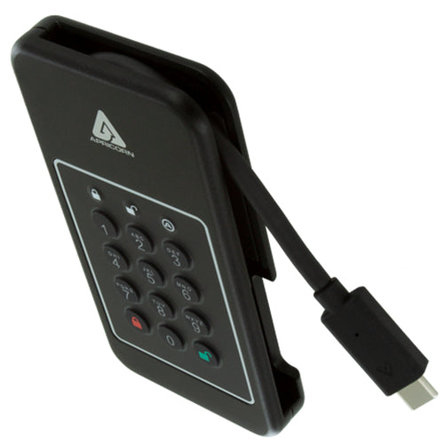 Portable 2TB USB Type-C External Hard Drive 1000 MB/s Password Protection