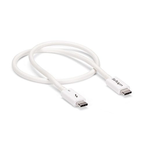 StarTech Thunderbolt 3 Cable 0.5m - 40Gbps - White - USB & DisplayPort Compatible