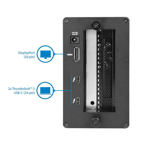 Thunderbolt 3 PCIe M.2 Adapter Schwarz 40 Gbit/s Kabelgebundene Dockingstation