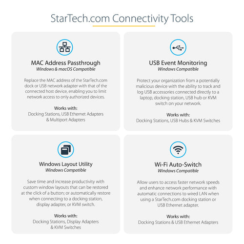 USB-C Multiport Adapter StarTech.com DKT30CHVAUSP 4K HDMI 3x USB 3.0 Gigabit Ethernet
