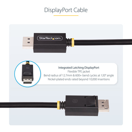 StarTech.com DisplayPort 2.1 Kabel 1,8m - 8K 60Hz 40 Gbit/s, zertifiziert DP40