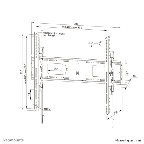 Neomounts WL35-750BL18 TV mount/stand