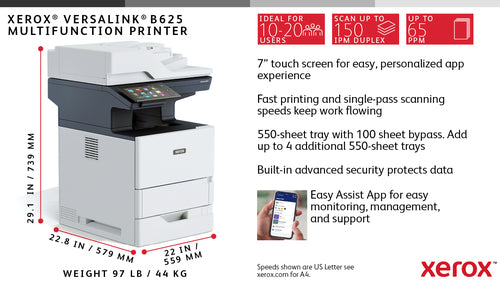 Xerox VersaLink B625V_DN multifunction printer